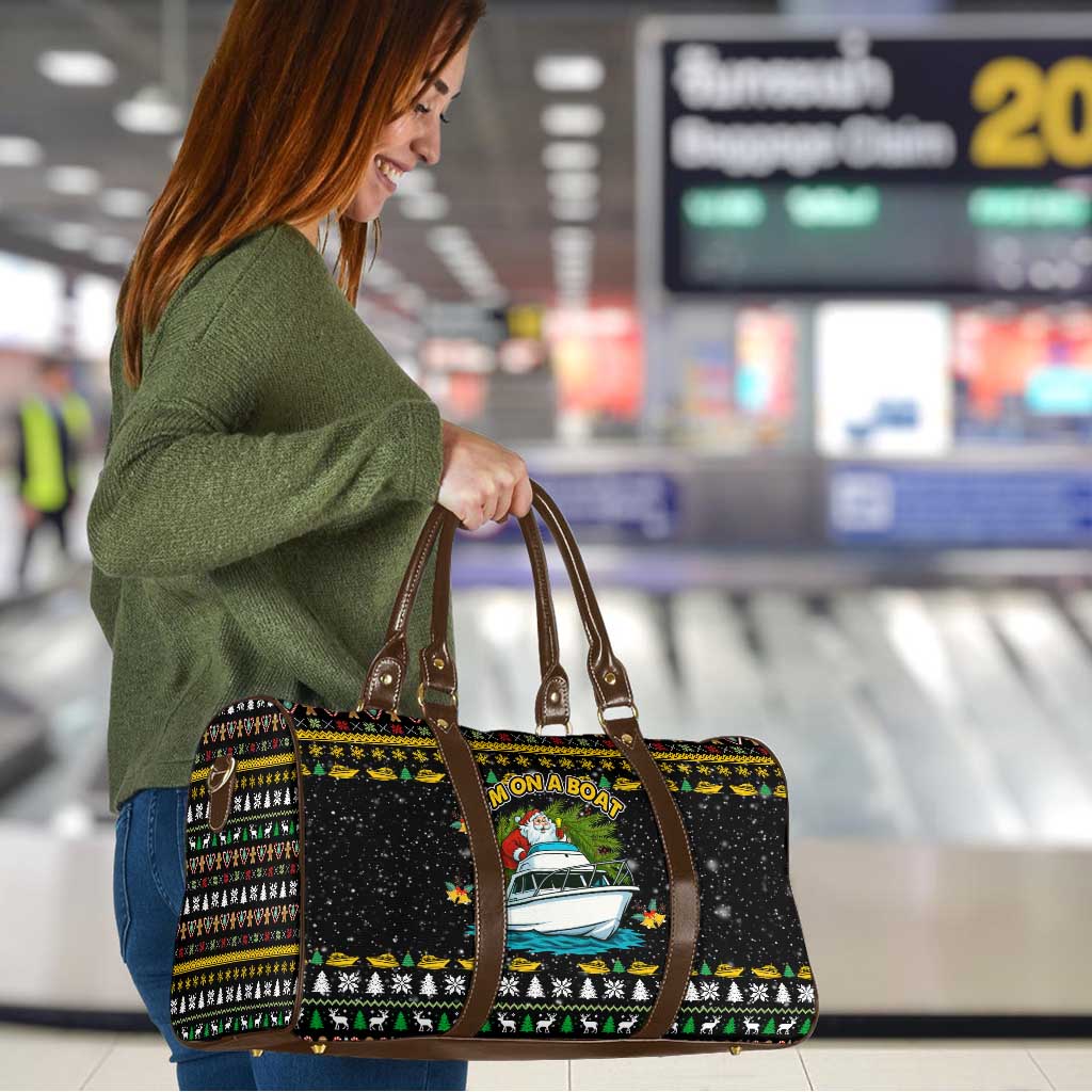 Santa On A Boat Christmas Travel Bag Xmas Holiday Patterns - Wonder Print Shop