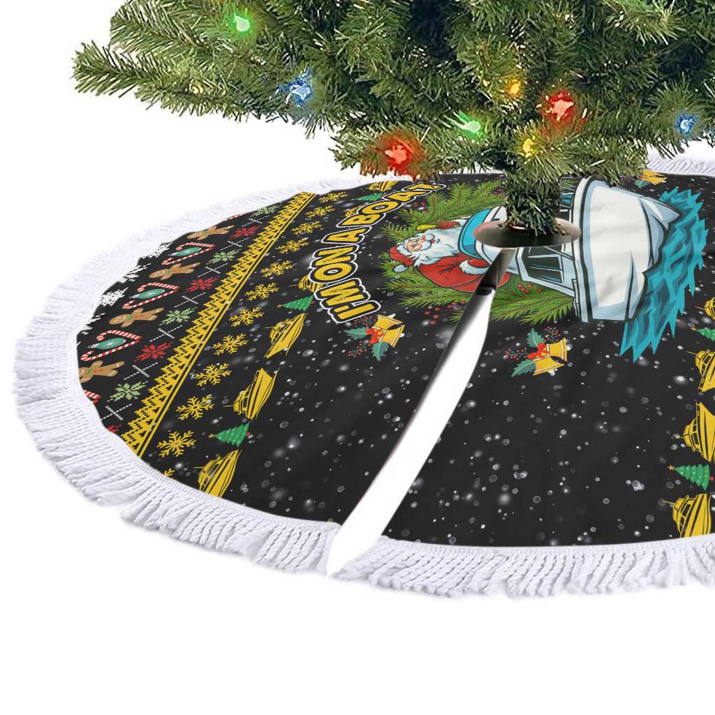 Santa On A Boat Christmas Tree Skirt Xmas Holiday Patterns - Wonder Print Shop