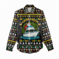 Santa On A Boat Christmas Women Casual Shirt Xmas Holiday Patterns - Wonder Print Shop