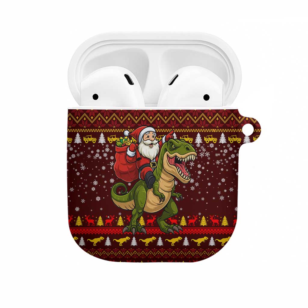 Santassic Park Santa Claus Christmas AirPods Case Xmas Holiday Patterns - Wonder Print Shop