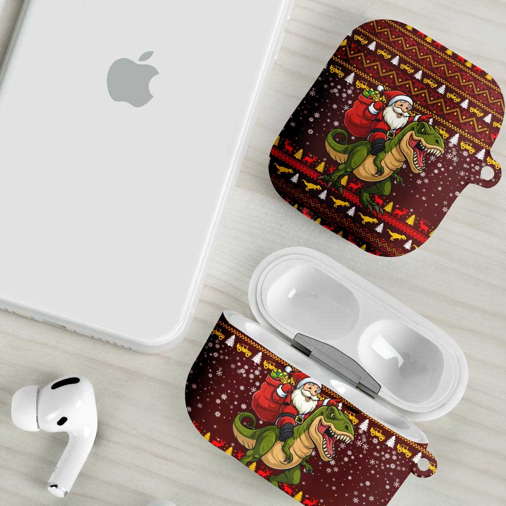 Santassic Park Santa Claus Christmas AirPods Case Xmas Holiday Patterns - Wonder Print Shop