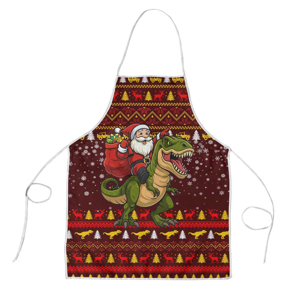 Santassic Park Santa Claus Christmas Apron Xmas Holiday Patterns - Wonder Print Shop