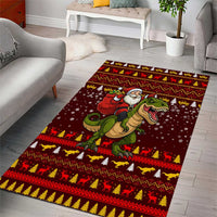 Santassic Park Santa Claus Christmas Area Rug Xmas Holiday Patterns - Wonder Print Shop