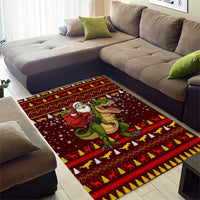 Santassic Park Santa Claus Christmas Area Rug Xmas Holiday Patterns - Wonder Print Shop