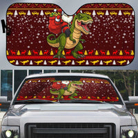 Santassic Park Santa Claus Christmas Auto Sun Shade Xmas Holiday Patterns - Wonder Print Shop