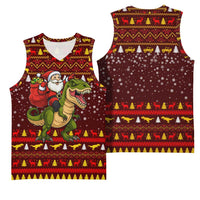 Santassic Park Santa Claus Christmas Basketball Jersey Xmas Holiday Patterns - Wonder Print Shop