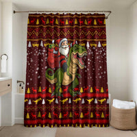 Santassic Park Santa Claus Christmas Bathroom Set Xmas Holiday Patterns - Wonder Print Shop