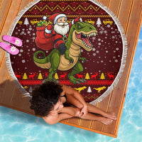 Santassic Park Santa Claus Christmas Beach Blanket Xmas Holiday Patterns - Wonder Print Shop