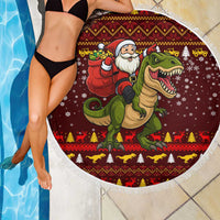 Santassic Park Santa Claus Christmas Beach Blanket Xmas Holiday Patterns - Wonder Print Shop
