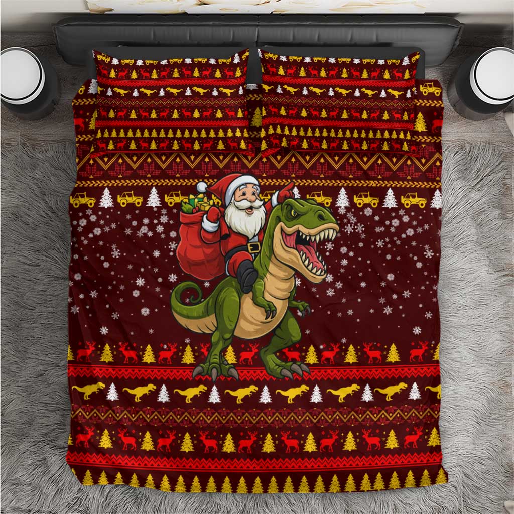 Santassic Park Santa Claus Christmas Bedding Set Xmas Holiday Patterns - Wonder Print Shop
