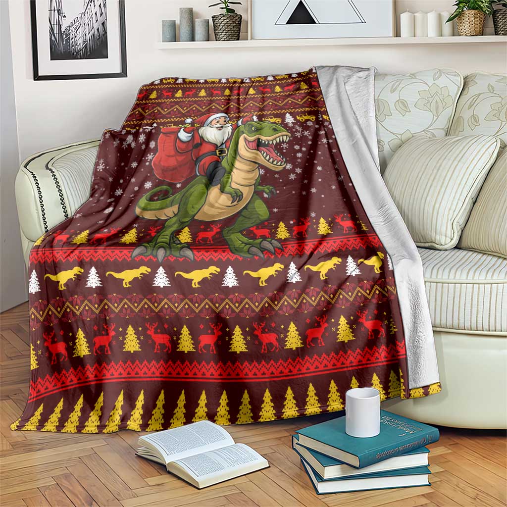 Santassic Park Santa Claus Christmas Blanket Xmas Holiday Patterns - Wonder Print Shop