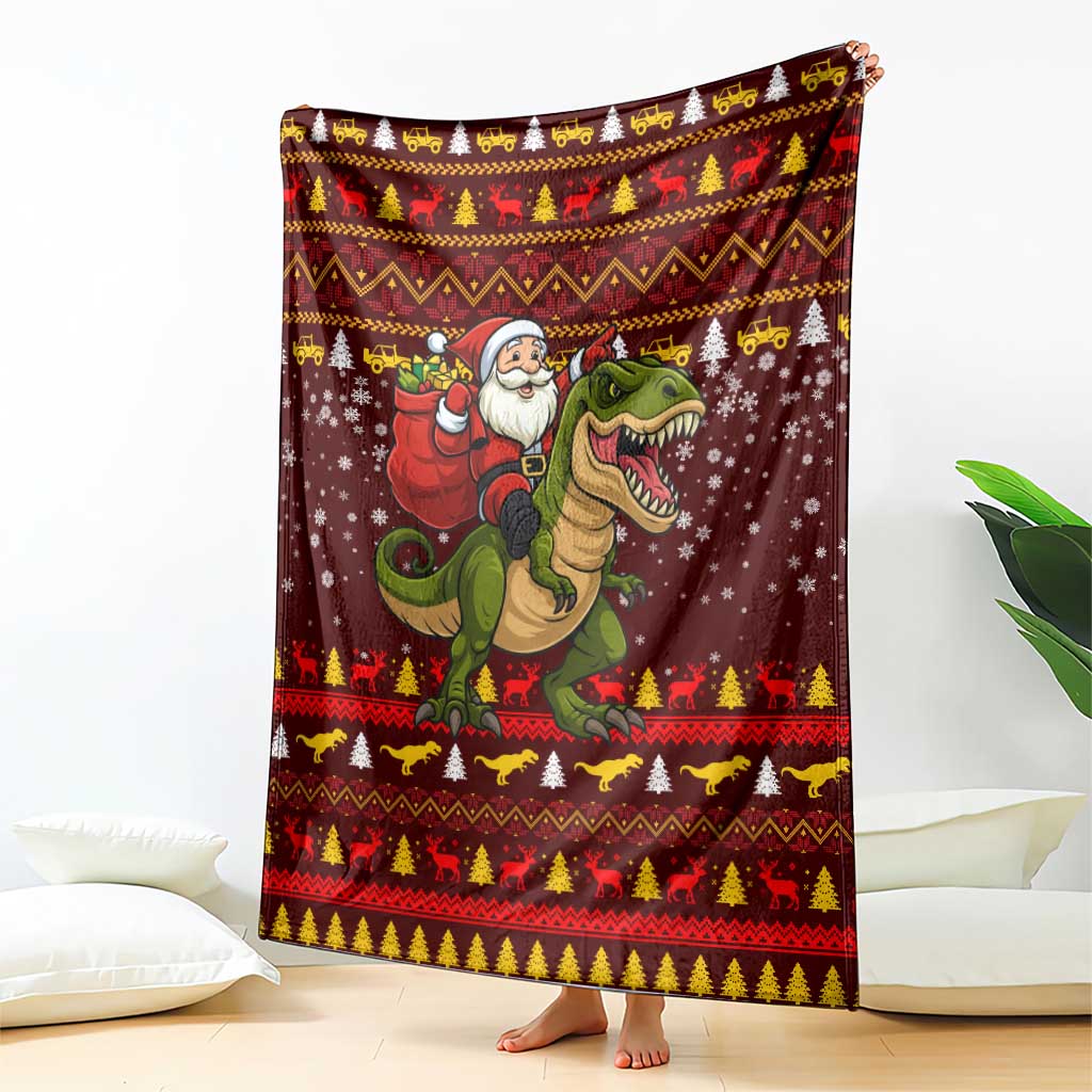 Santassic Park Santa Claus Christmas Blanket Xmas Holiday Patterns - Wonder Print Shop