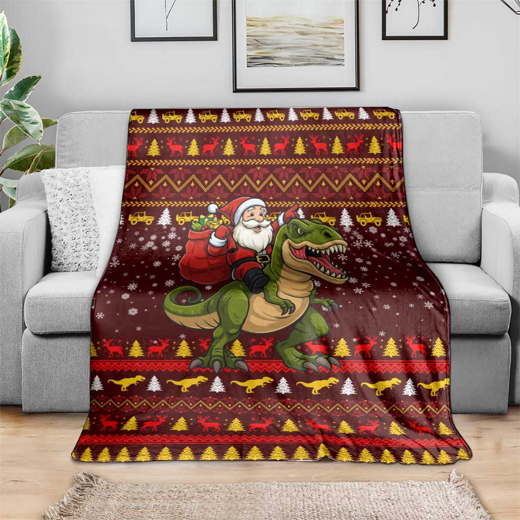 Santassic Park Santa Claus Christmas Blanket Xmas Holiday Patterns - Wonder Print Shop