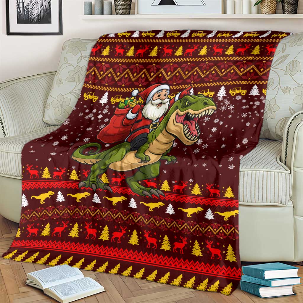 Santassic Park Santa Claus Christmas Blanket Xmas Holiday Patterns - Wonder Print Shop