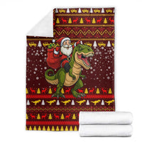 Santassic Park Santa Claus Christmas Blanket Xmas Holiday Patterns - Wonder Print Shop