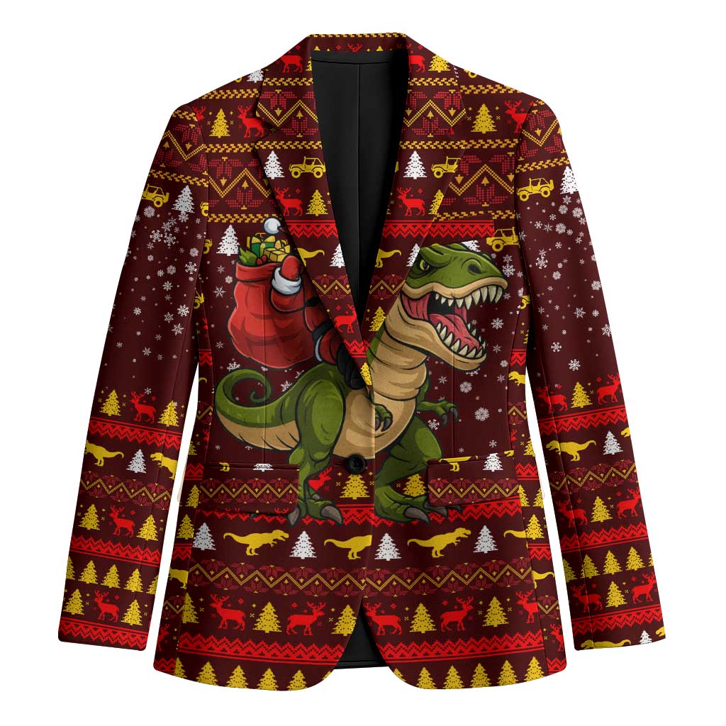 Santassic Park Santa Claus Christmas Blazer Xmas Holiday Patterns - Wonder Print Shop