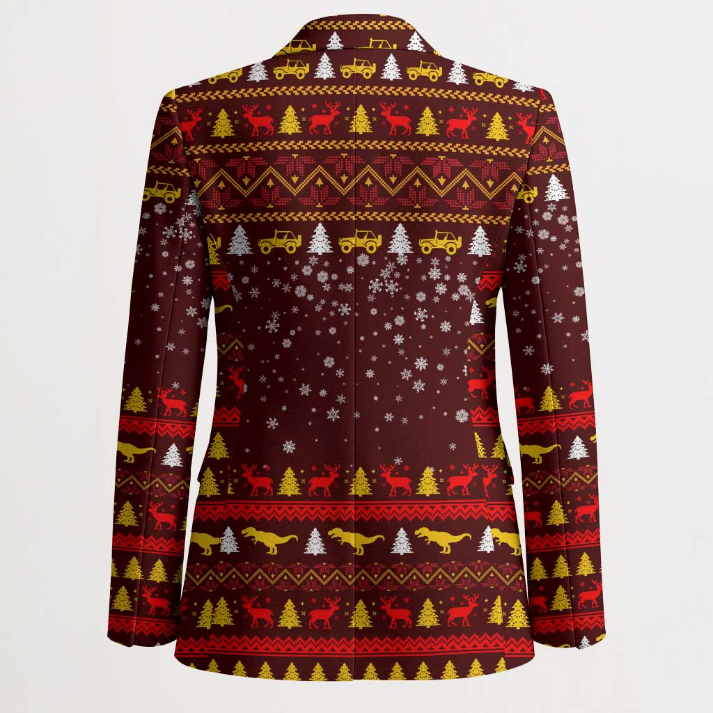 Santassic Park Santa Claus Christmas Blazer Xmas Holiday Patterns - Wonder Print Shop
