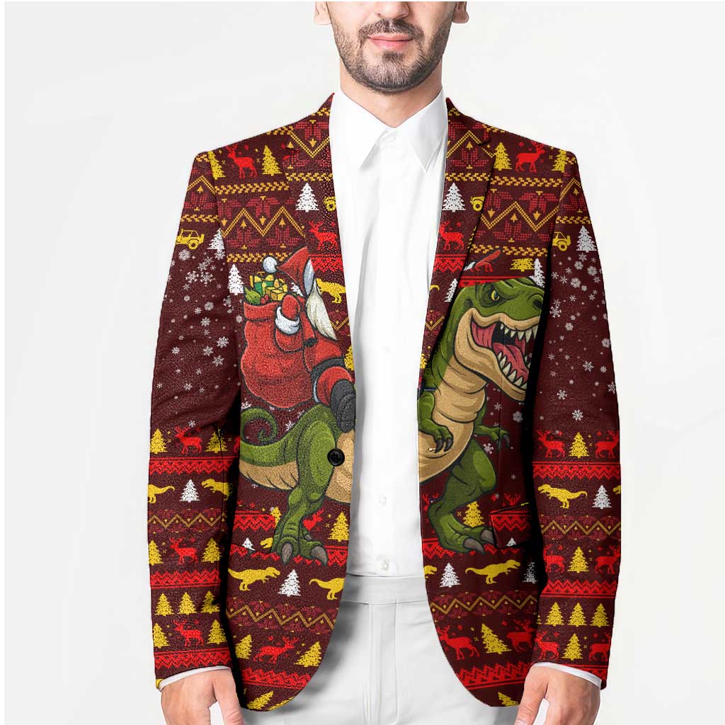Santassic Park Santa Claus Christmas Blazer Xmas Holiday Patterns - Wonder Print Shop