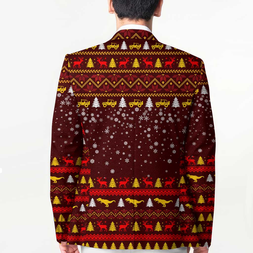 Santassic Park Santa Claus Christmas Blazer Xmas Holiday Patterns - Wonder Print Shop