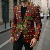 Santassic Park Santa Claus Christmas Blazer Xmas Holiday Patterns - Wonder Print Shop