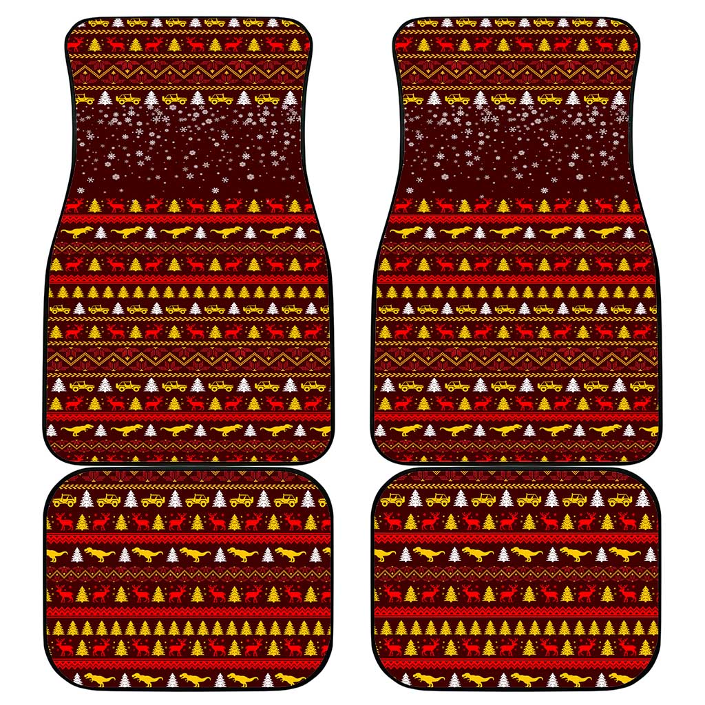 Santassic Park Santa Claus Christmas Car Mats Xmas Holiday Patterns - Wonder Print Shop