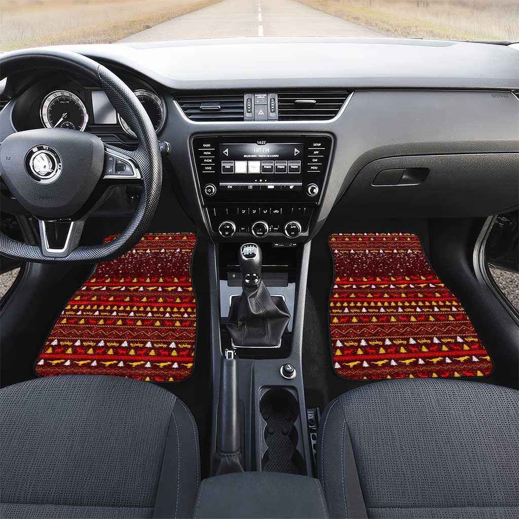 Santassic Park Santa Claus Christmas Car Mats Xmas Holiday Patterns - Wonder Print Shop