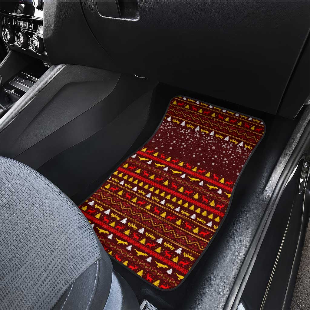 Santassic Park Santa Claus Christmas Car Mats Xmas Holiday Patterns - Wonder Print Shop