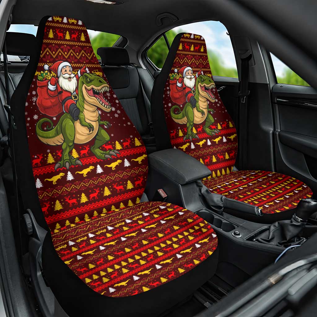 Santassic Park Santa Claus Christmas Car Seat Cover Xmas Holiday Patterns - Wonder Print Shop