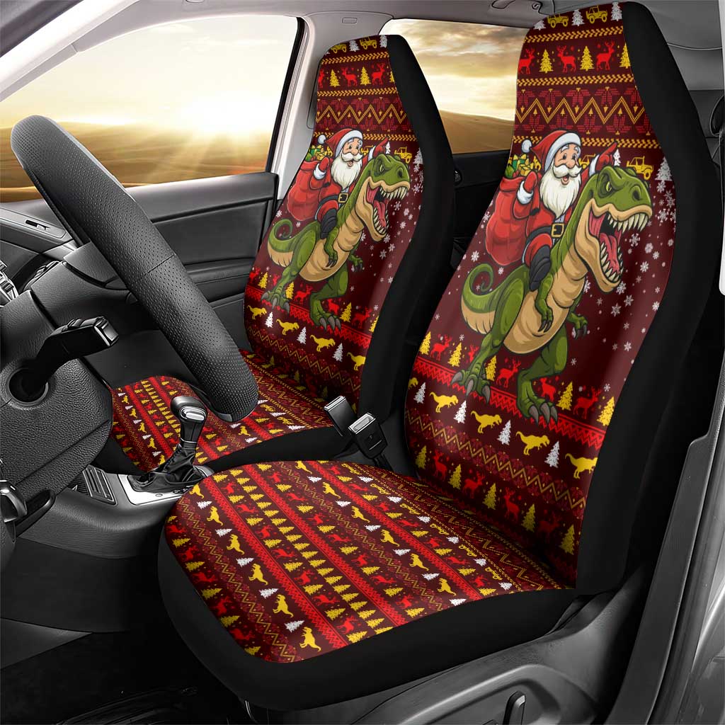 Santassic Park Santa Claus Christmas Car Seat Cover Xmas Holiday Patterns - Wonder Print Shop
