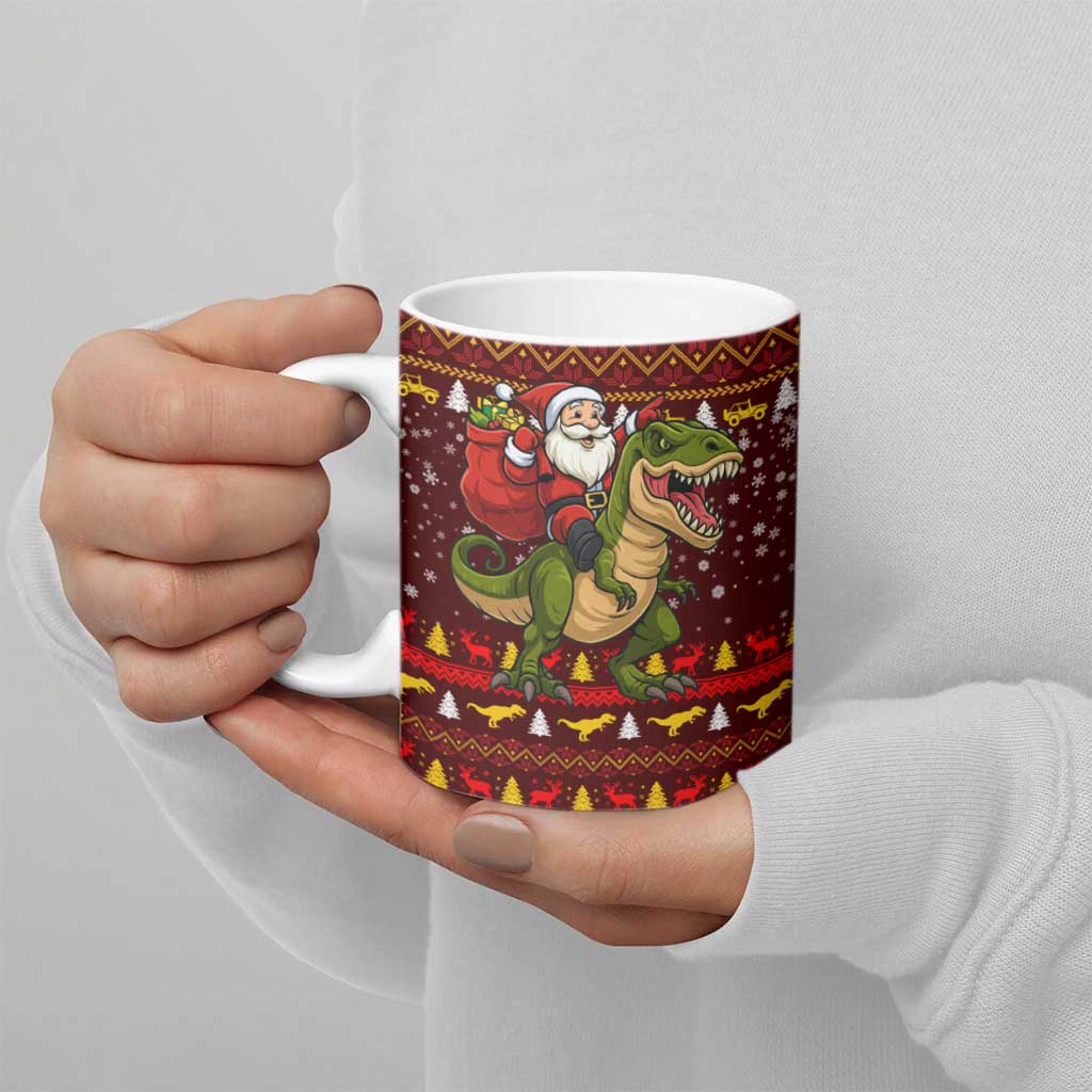 Santassic Park Santa Claus Christmas Ceramic Mug Xmas Holiday Patterns - Wonder Print Shop