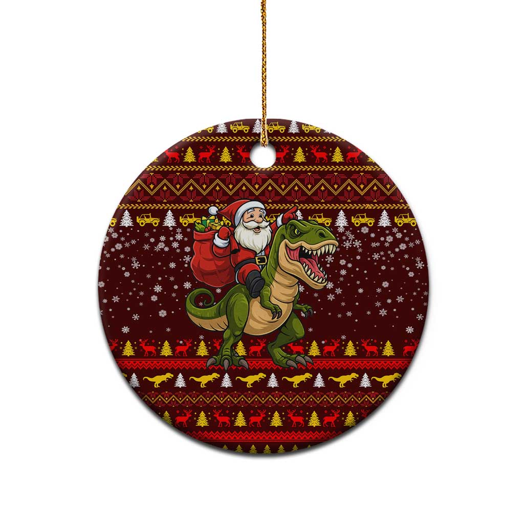 Santassic Park Santa Claus Christmas Ceramic Ornament Xmas Holiday Patterns - Wonder Print Shop