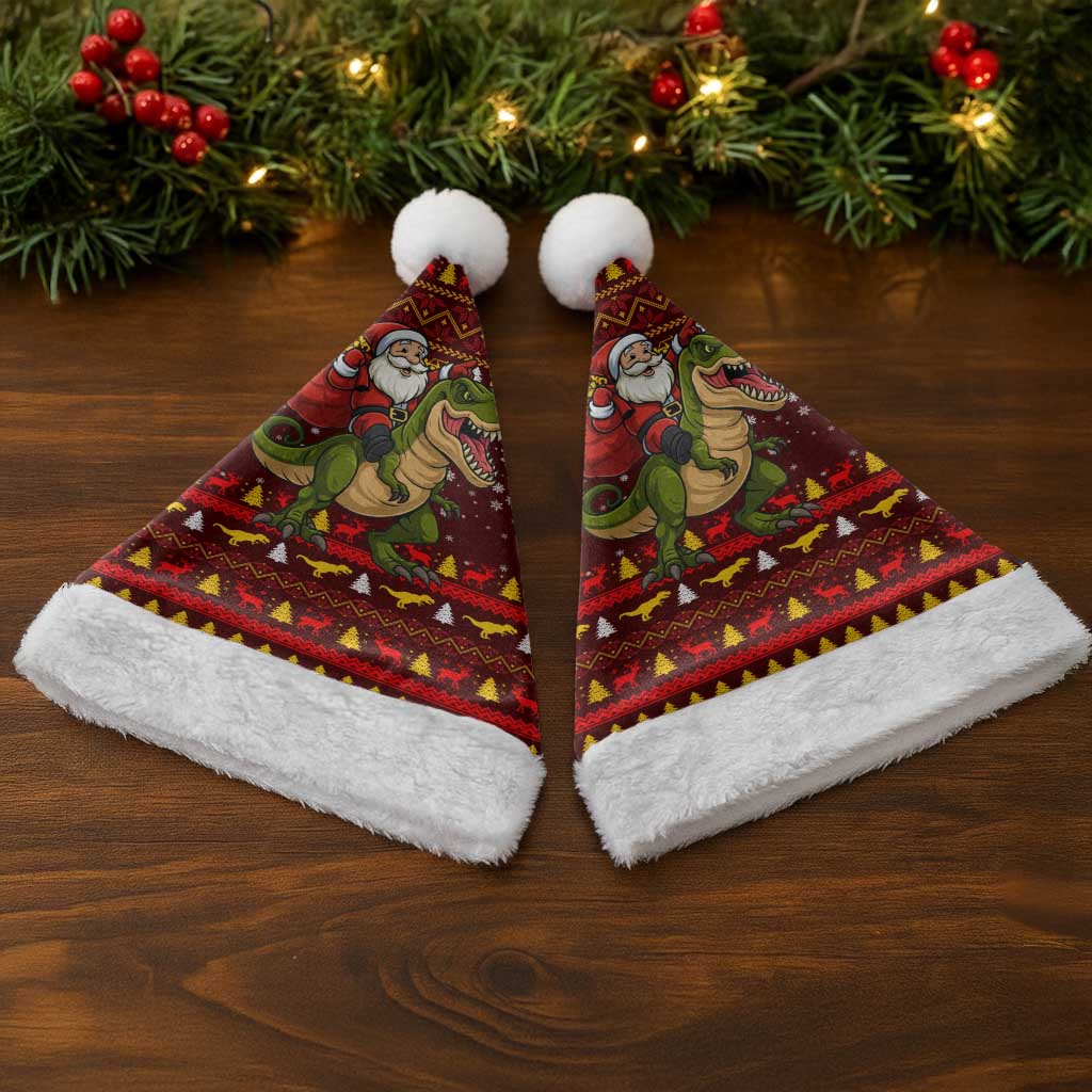 Santassic Park Santa Claus Christmas Santa Hat Xmas Holiday Patterns - Wonder Print Shop