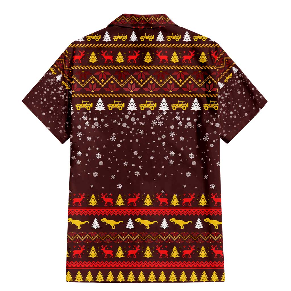 Santassic Park Santa Claus Christmas Family Matching Mermaid Dress and Hawaiian Shirt Xmas Holiday Patterns - Wonder Print Shop