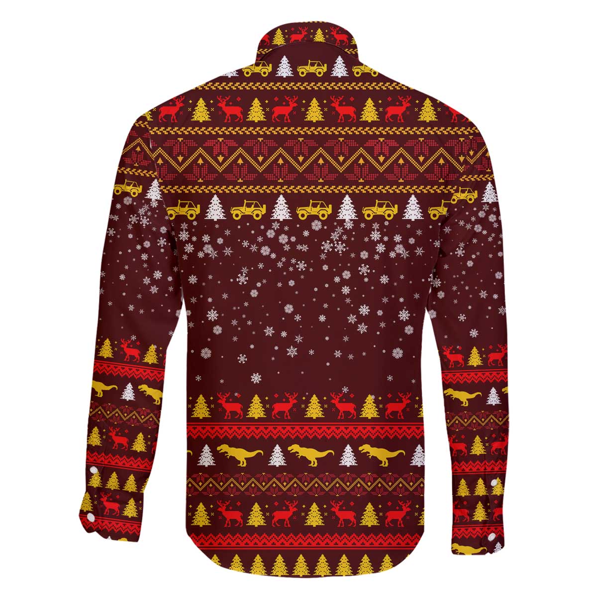 Santassic Park Santa Claus Christmas Family Matching Off The Shoulder Long Sleeve Dress and Hawaiian Shirt Xmas Holiday Patterns - Wonder Print Shop