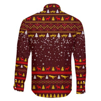 Santassic Park Santa Claus Christmas Family Matching Off The Shoulder Long Sleeve Dress and Hawaiian Shirt Xmas Holiday Patterns - Wonder Print Shop