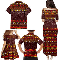Santassic Park Santa Claus Christmas Family Matching Puletasi and Hawaiian Shirt Xmas Holiday Patterns - Wonder Print Shop