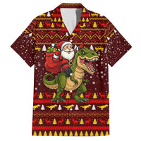 Santassic Park Santa Claus Christmas Family Matching Puletasi and Hawaiian Shirt Xmas Holiday Patterns - Wonder Print Shop