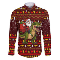 Santassic Park Santa Claus Christmas Family Matching Puletasi and Hawaiian Shirt Xmas Holiday Patterns - Wonder Print Shop