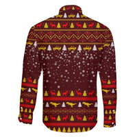 Santassic Park Santa Claus Christmas Family Matching Short Sleeve Bodycon Dress and Hawaiian Shirt Xmas Holiday Patterns - Wonder Print Shop