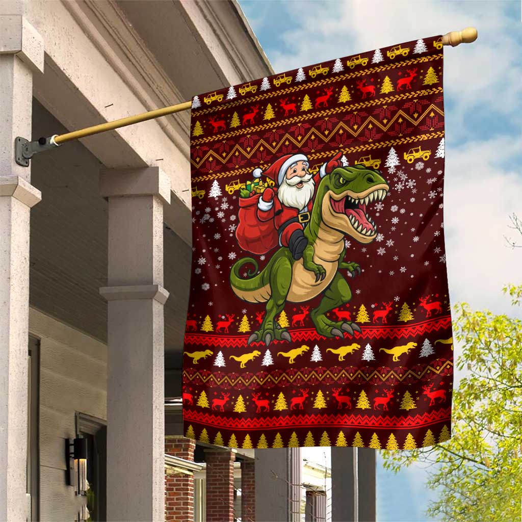 Santassic Park Santa Claus Christmas Garden Flag Xmas Holiday Patterns - Wonder Print Shop