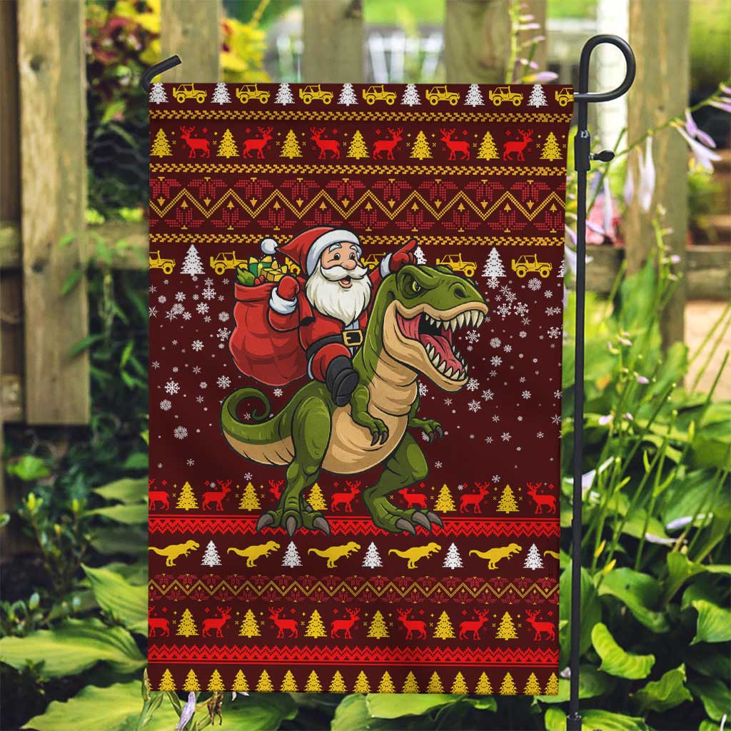 Santassic Park Santa Claus Christmas Garden Flag Xmas Holiday Patterns - Wonder Print Shop