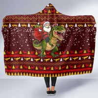 Santassic Park Santa Claus Christmas Hooded Blanket Xmas Holiday Patterns - Wonder Print Shop