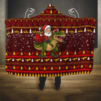 Santassic Park Santa Claus Christmas Hooded Blanket Xmas Holiday Patterns - Wonder Print Shop