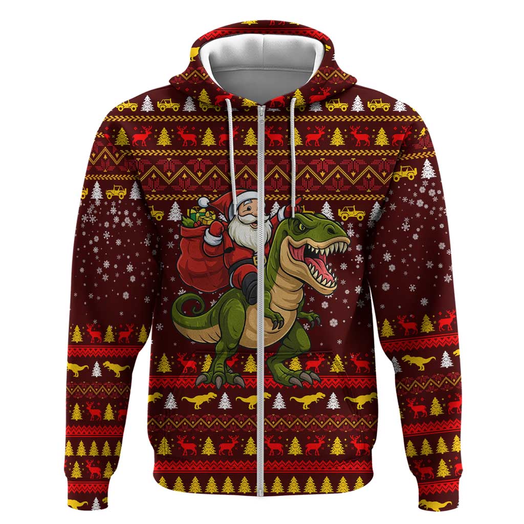 Santassic Park Santa Claus Christmas Hoodie Xmas Holiday Patterns - Wonder Print Shop