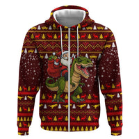 Santassic Park Santa Claus Christmas Hoodie Xmas Holiday Patterns - Wonder Print Shop