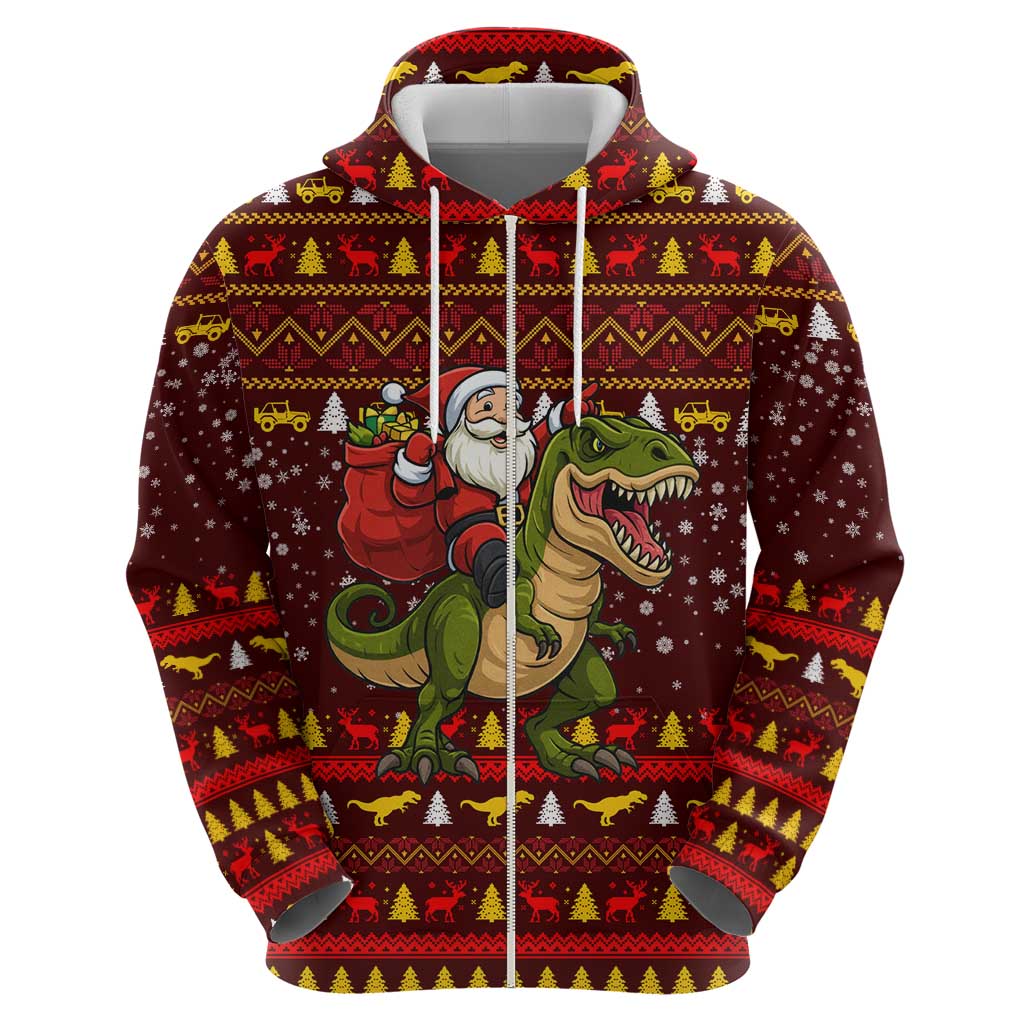 Santassic Park Santa Claus Christmas Hoodie Xmas Holiday Patterns - Wonder Print Shop