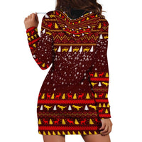 Santassic Park Santa Claus Christmas Hoodie Dress Xmas Holiday Patterns - Wonder Print Shop
