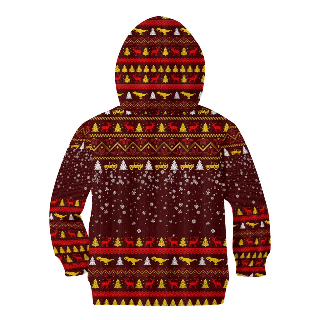 Santassic Park Santa Claus Christmas Kid Hoodie Xmas Holiday Patterns - Wonder Print Shop