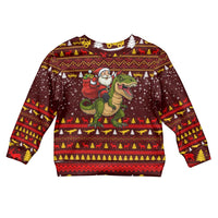 Santassic Park Santa Claus Christmas Kid Ugly Christmas Sweater Xmas Holiday Patterns - Wonder Print Shop