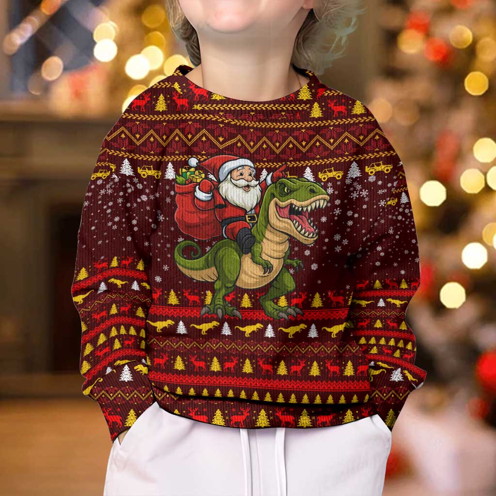 Santassic Park Santa Claus Christmas Kid Ugly Christmas Sweater Xmas Holiday Patterns - Wonder Print Shop